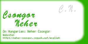 csongor neher business card